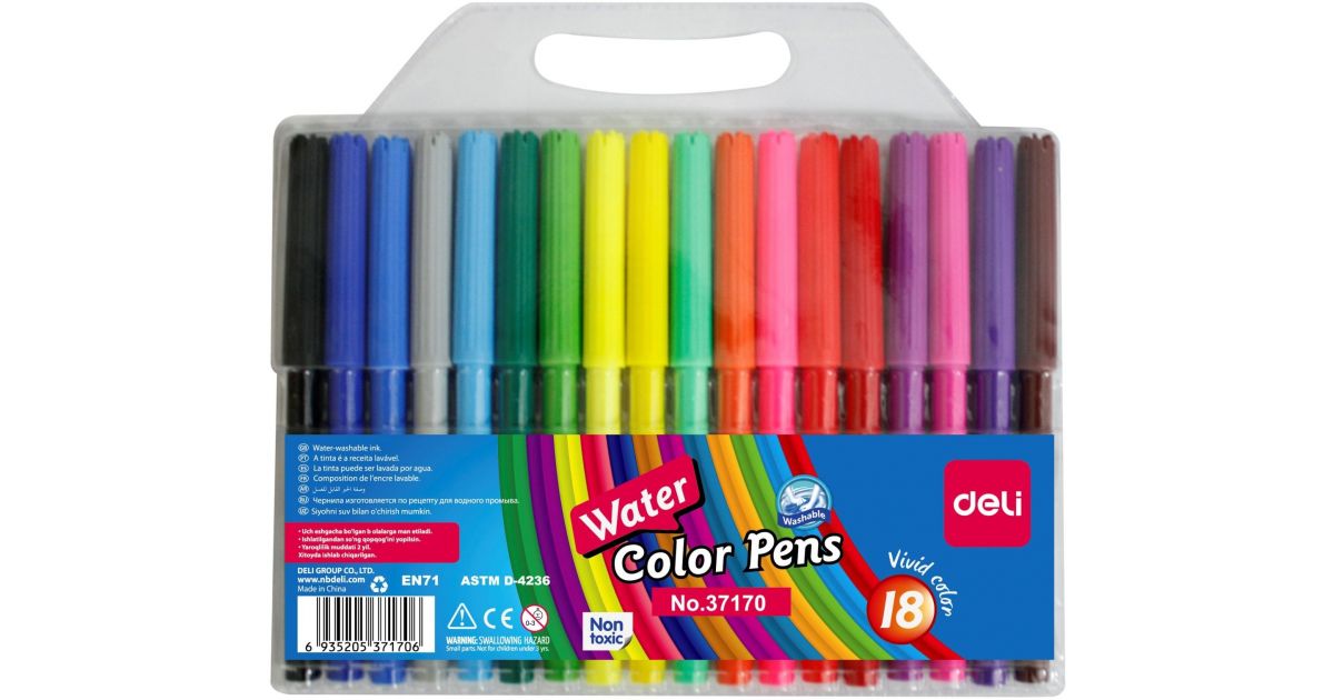Deli Sign Pens / Felt Pen / Water Color Pens - 12 Color
