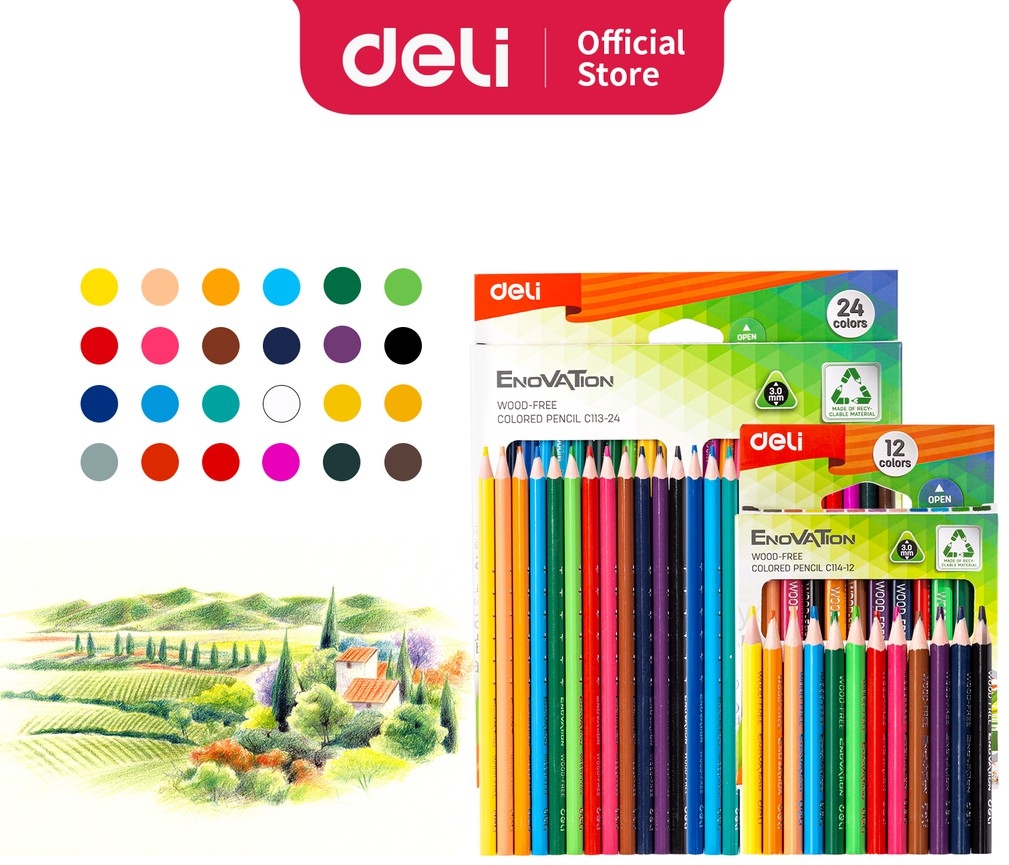 Colored Pencil Deli 24 Colors · Stationery