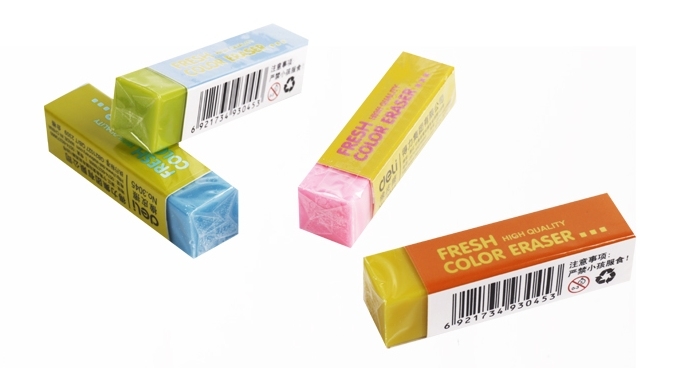 Eraser Long Deli 60x15x15mm · Stationery