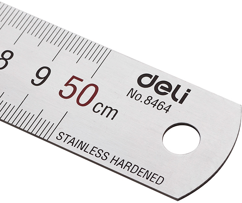 Metal Ruler Deli Stationery 50cm · Stationery