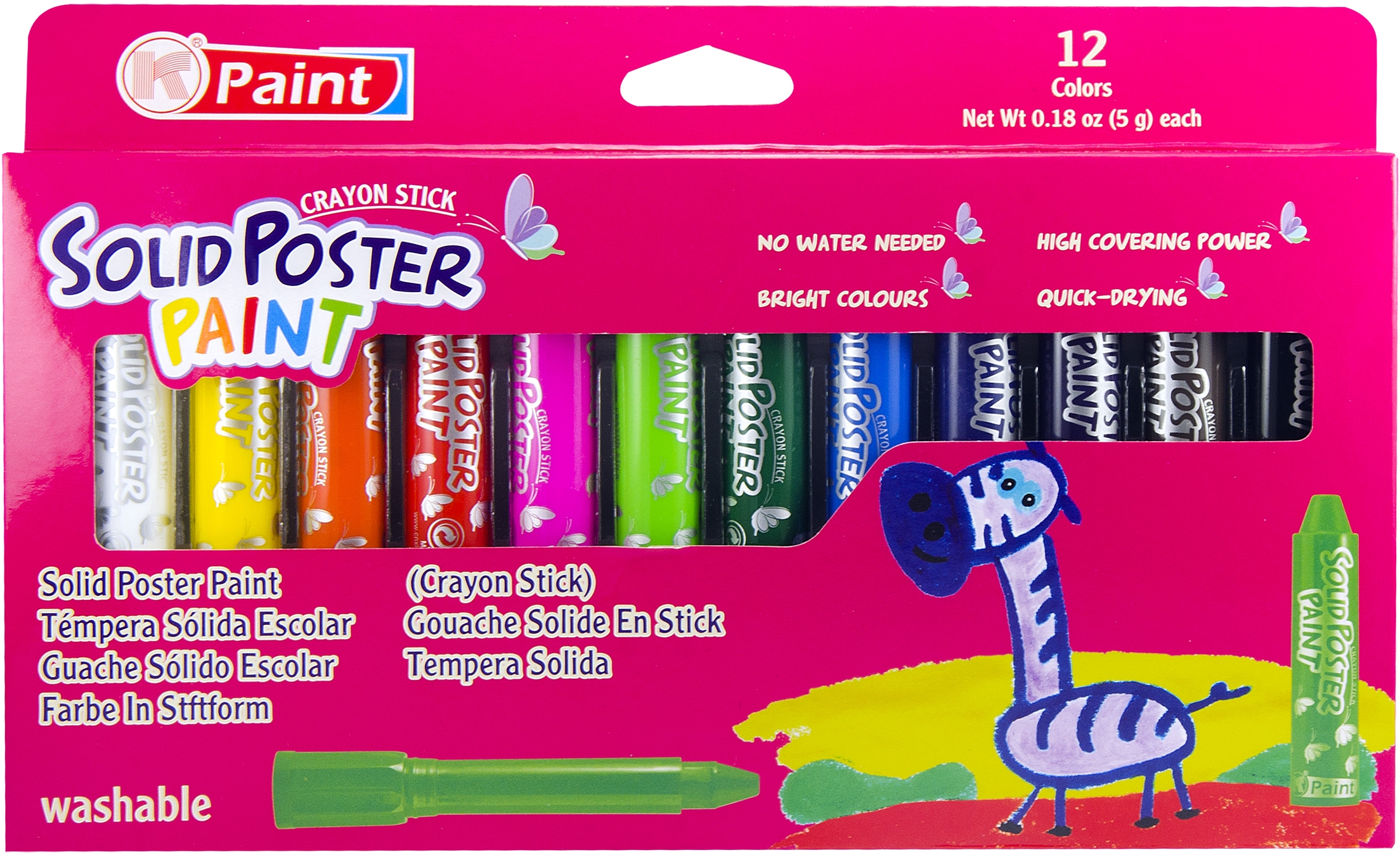 Solid Poster Paint Artline 5g 12 Colors Stationery